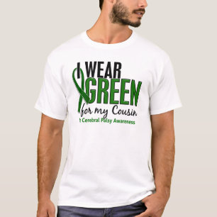 Camiseta Eu visto o verde para minha paralisia cerebral do