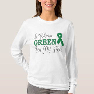 Camiseta Eu visto o verde para minha sobrinha (a fita verde