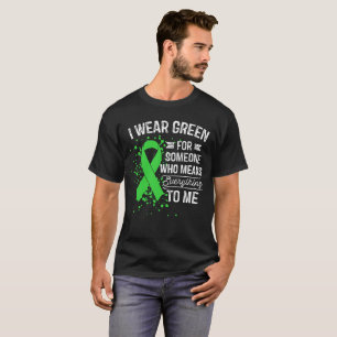 Camiseta Eu visto o verde - presente verde da fita da