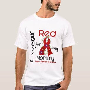 Camiseta Eu visto o vermelho para minha doença cardíaca d