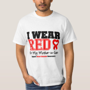 Camiseta Eu visto o vermelho para minha sogra