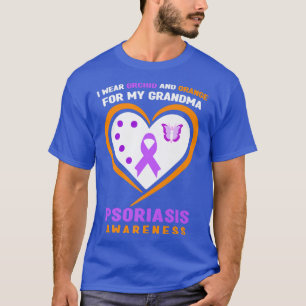 Camiseta Eu Visto Orquídea E Laranja Para Minha Avó Psorías