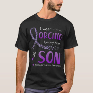 Camiseta Eu Visto Orquídea Para A Consciência Do Cancer Fil