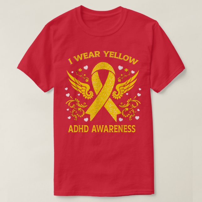 Camiseta Eu Visto Para A Consciência Adhd (Frente do Design)