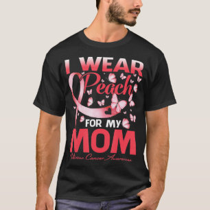 Camiseta Eu Visto Peach Para A Minha Mãe Conhecer O Cancer 
