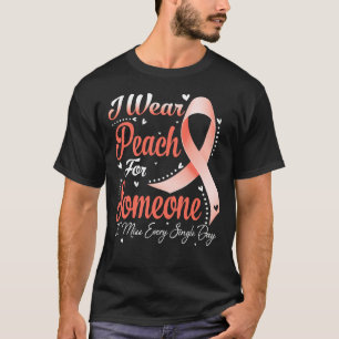 Camiseta Eu Visto Peach Para Alguém Que Conhece O CANCER UT