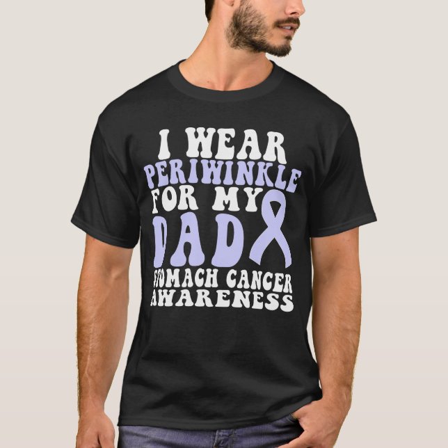 Camiseta Eu Visto Pergueiro Para Meu Cancer De Estômago Pai (Frente)