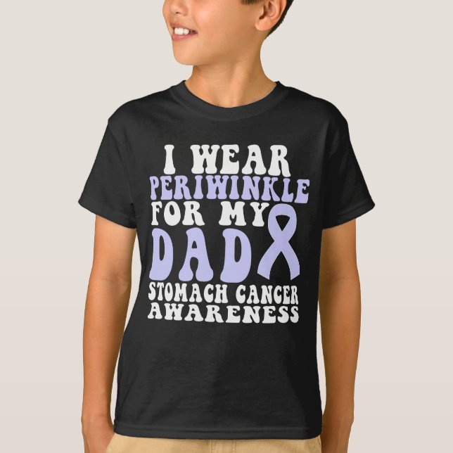 Camiseta Eu Visto Pergueiro Para Meu Cancer De Estômago Pai (Frente)