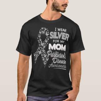 Camiseta Eu Visto Prata Para Minha Mãe Doença De Parkinson 