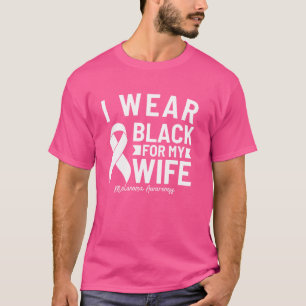 Camiseta Eu Visto Preto Para a Conscientização do Melanoma 