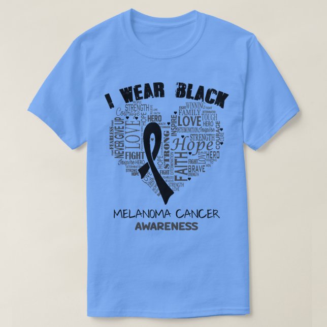 Camiseta Eu Visto Preto Para A Fé De Consciência Do Cancer  (Frente do Design)