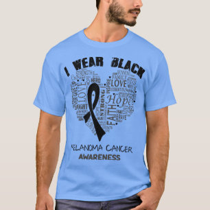 Camiseta Eu Visto Preto Para A Fé De Consciência Do Cancer