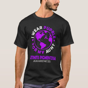 Camiseta Eu visto PURPLE para minha tia Retinitiosa Pigment