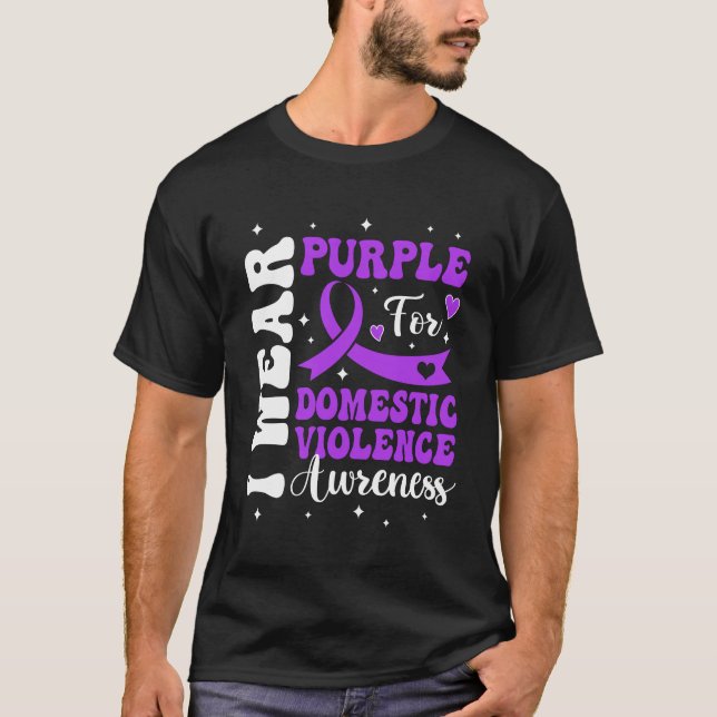 Camiseta Eu Visto que Homens Que Conhecem Violência Domésti (Frente)