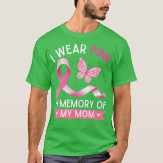 Camiseta Eu Visto Rosa Em Memória Da Minha Mãe Cancer De Ma