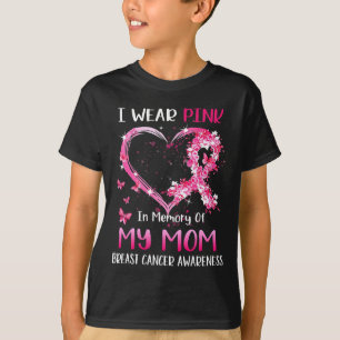 Camiseta Eu Visto Rosa Em Memória Da Minha Mãe cancer De Ma