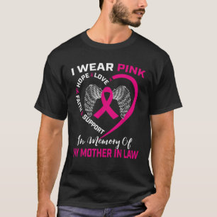 Camiseta Eu Visto Rosa Em Memória Da Minha Mãe Em Direito M