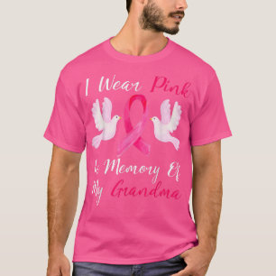 Camiseta Eu Visto Rosa Em Memória De Minha Avó Cancer De Ma
