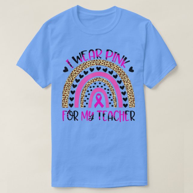 Camiseta Eu Visto Rosa Para A Consciência Do Cancer Da Mama (Frente do Design)