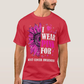 Camiseta Eu Visto Rosa Para A Consciência Do Cancer Da Mama
