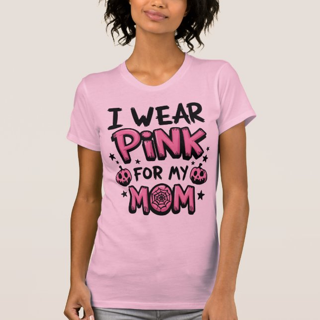 Camiseta Eu Visto Rosa Para A Consciência Do Cancer Da Minh (Frente)