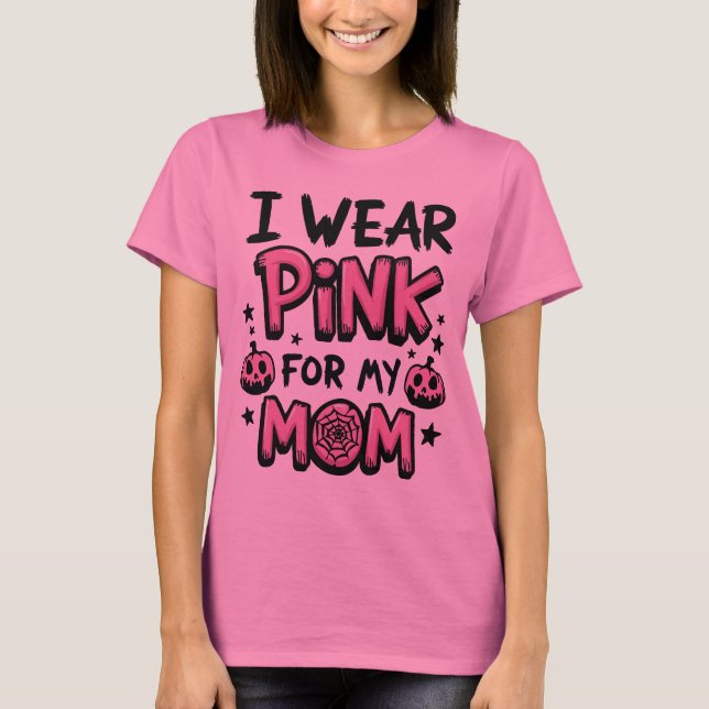 Camiseta Eu Visto Rosa Para A Consciência Do Cancer Da Minh (Frente)