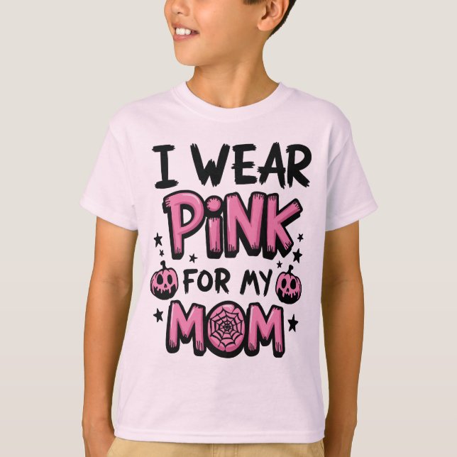 Camiseta Eu Visto Rosa Para A Consciência Do Cancer Da Minh (Frente)