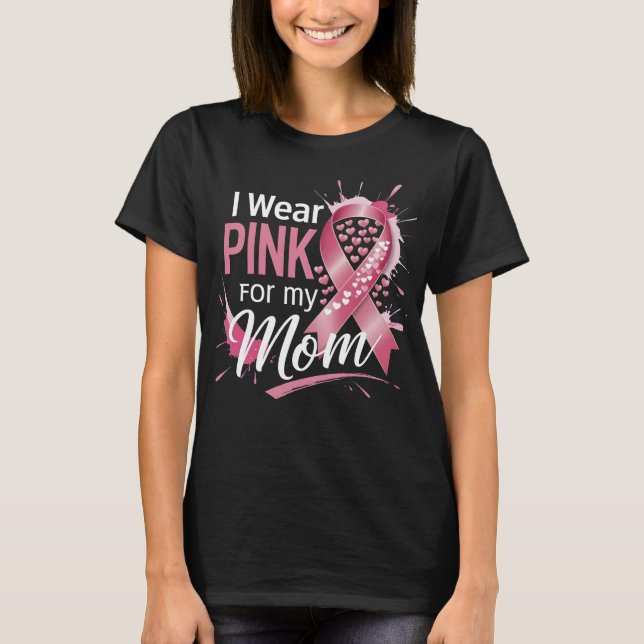 Camiseta Eu Visto Rosa Para A Consciência Do Cancer Da Minh (Frente)