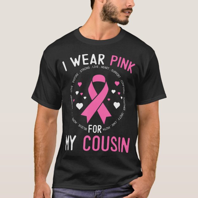 Camiseta Eu Visto Rosa Para A Consciência Do Cancer Da Minh (Frente)