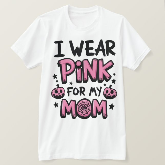 Camiseta Eu Visto Rosa Para A Consciência Do Cancer Da Minh (Frente do Design)