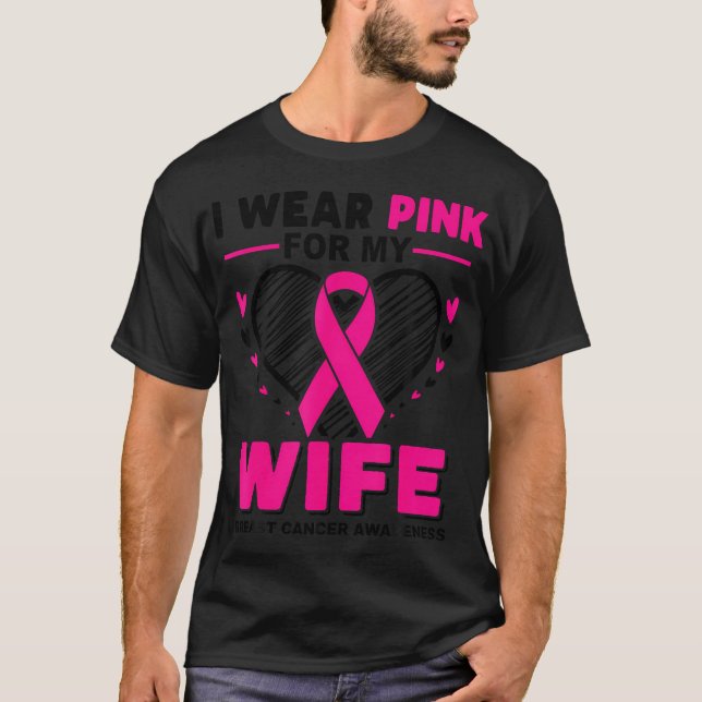 Camiseta Eu Visto Rosa Para A Consciência Do Cancer Da Minh (Frente)