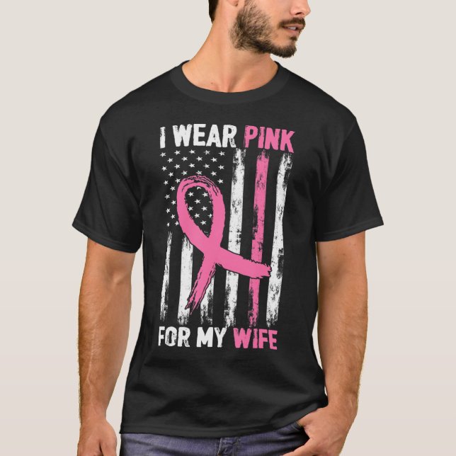 Camiseta Eu Visto Rosa Para A Consciência Do Cancer Da Minh (Frente)