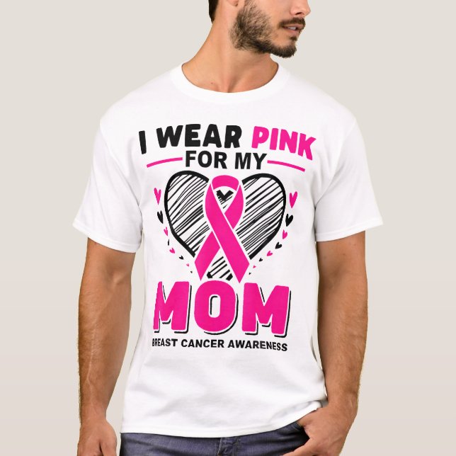 Camiseta Eu Visto Rosa Para A Consciência Do Cancer Da Minh (Frente)