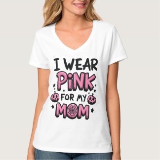 Camiseta Eu Visto Rosa Para A Consciência Do Cancer Da Minh
