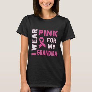 Camiseta Eu Visto Rosa para a Consciência do Cancer da Vovó