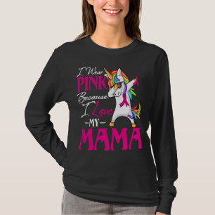 Camiseta Eu Visto Rosa Para A Consciência Do Cancer Mama Un