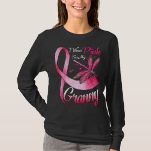 Camiseta Eu Visto Rosa Para A Minha Avó Dragonfly Rosa Ribb