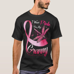 Camiseta Eu Visto Rosa Para A Minha Avó Dragonfly Rosa Ribb
