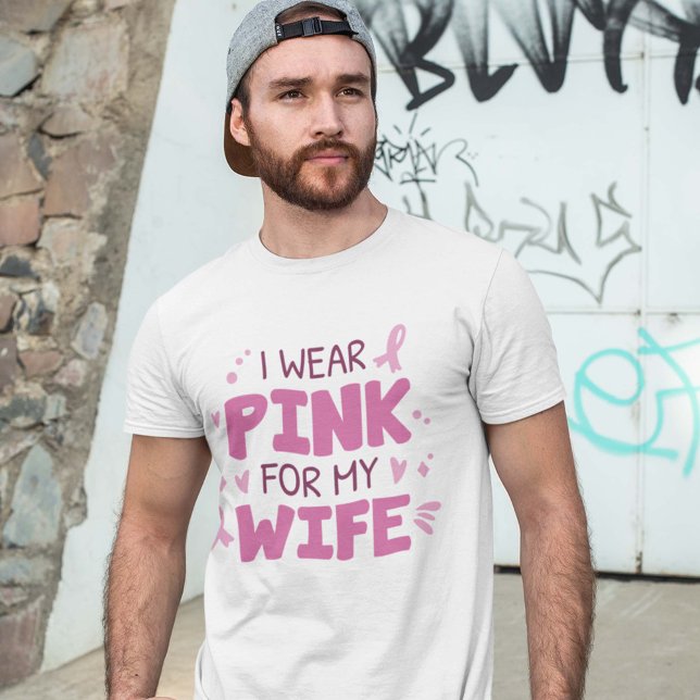 Camiseta Eu Visto Rosa Para A Minha Esposa (Criador carregado)