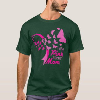 Camiseta Eu Visto Rosa para a minha mãe, Cancer de consciên