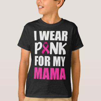 Camiseta Eu Visto Rosa Para A Minha Mãe Cancer De Fita Rosa