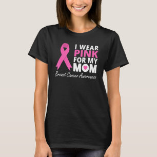 Camiseta Eu Visto Rosa Para A Minha Mãe Família Ribbon, Gue