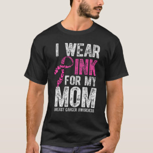 Camiseta Eu Visto Rosa Para A Minha Mãe Família Ribbon, Gue