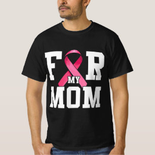 Camiseta Eu Visto Rosa Para A Minha Mãe Fita Fita Cor-De-Fi