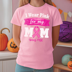 Camiseta Eu Visto Rosa para a minha mãe, Sensibilização par