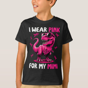 Camiseta Eu Visto Rosa Para A Minha Mimi T-rex Dinossaur Br