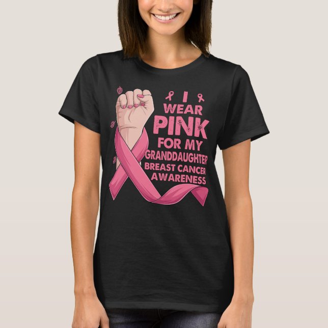 Camiseta Eu Visto Rosa Para A Minha Neta Breas (Frente)