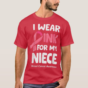 Camiseta Eu Visto Rosa Para A Minha sobrinha, Cancer Da Mam