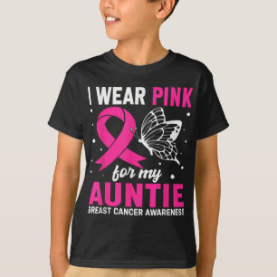 Camiseta Eu Visto Rosa Para A Minha Tia Conhecimento Do Can
