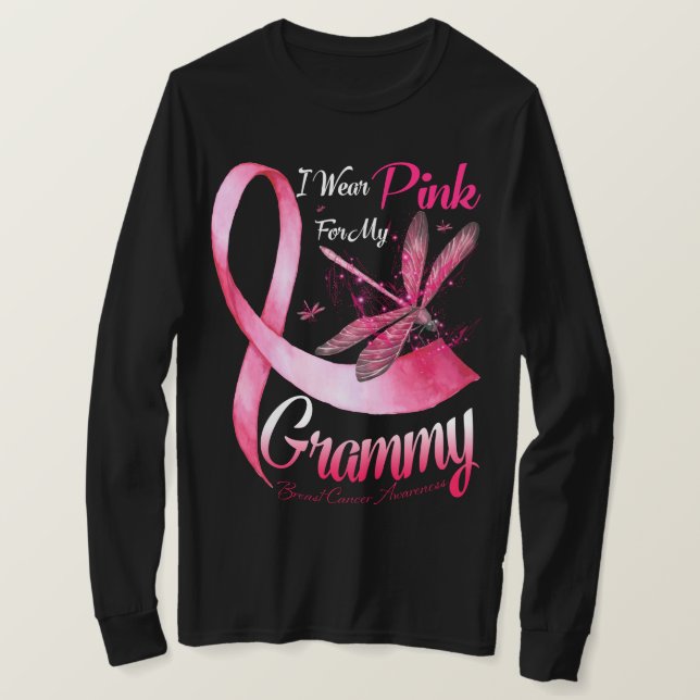 Camiseta Eu Visto Rosa Para A Minha Voz Do Grammy Bebida Ro (Frente do Design)